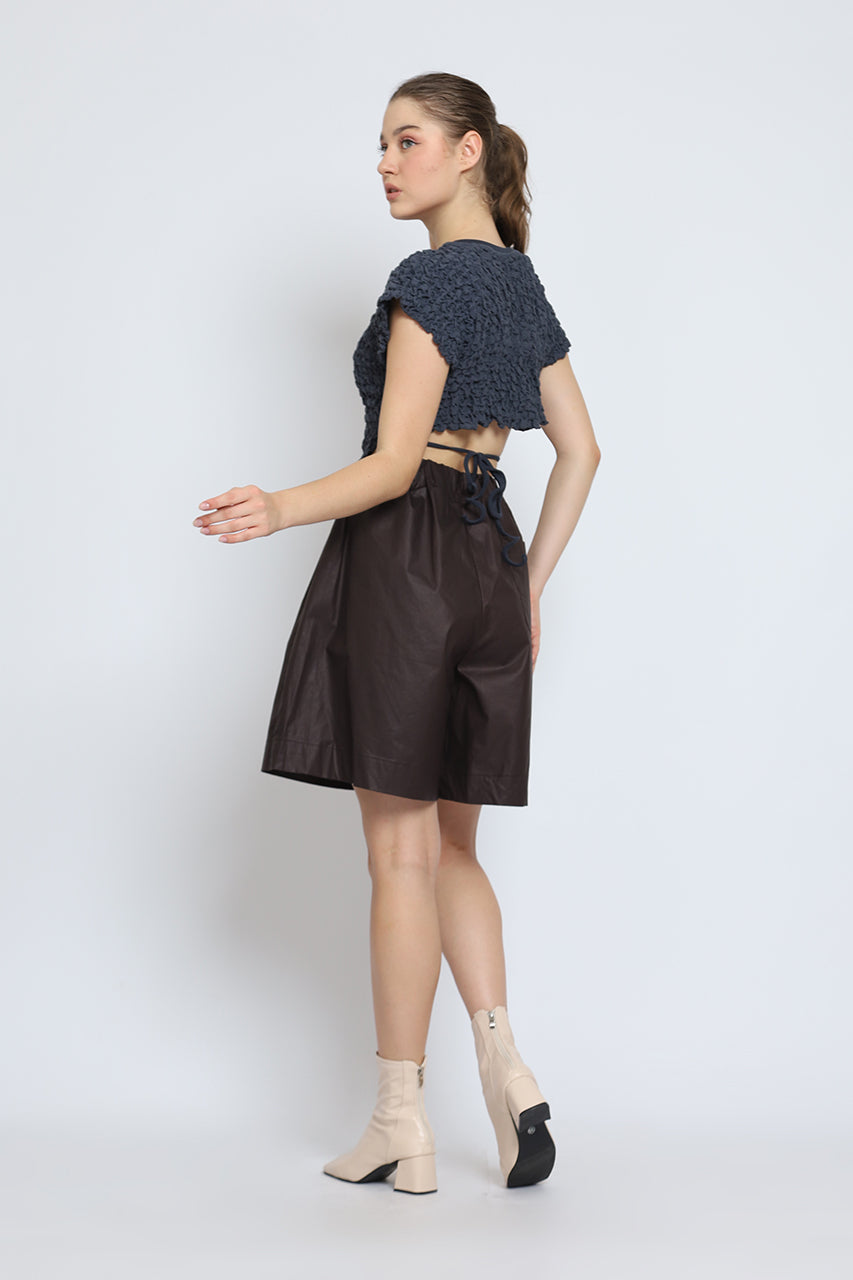 Bloom et Cotton Bubble Pleats Top and Elastic Cullotes