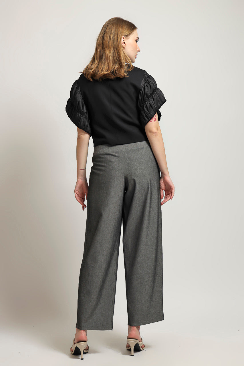 Bloom et Cotton Wrinkled Sleeved Vest