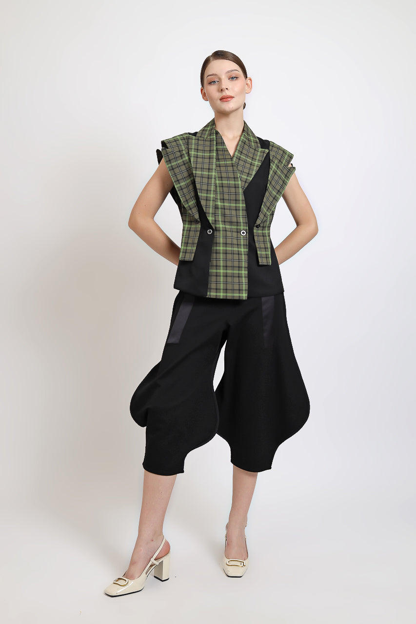 Bloom et Champs Blouse Double Lapel Olive