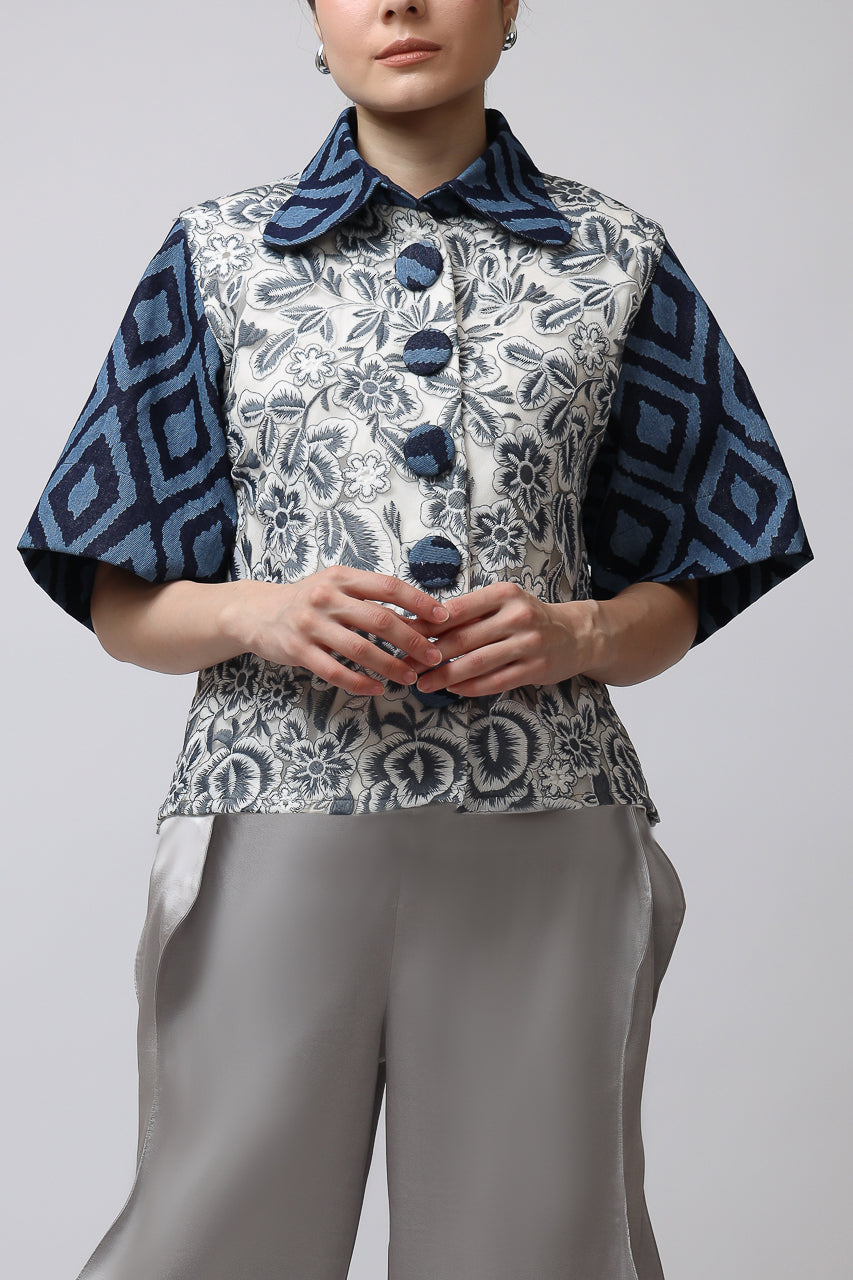 Bloom et Champs Denim Tribal Blouse/Doremi Silver Pants