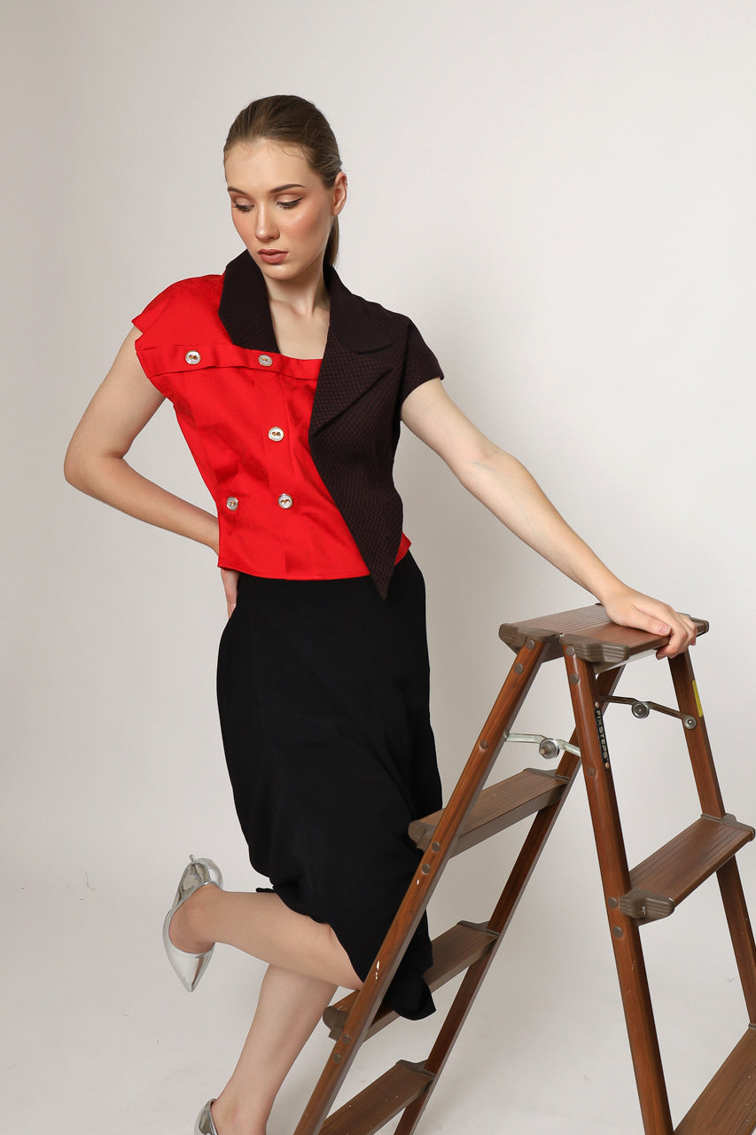 Bloom et Champs Top Lapel Merah