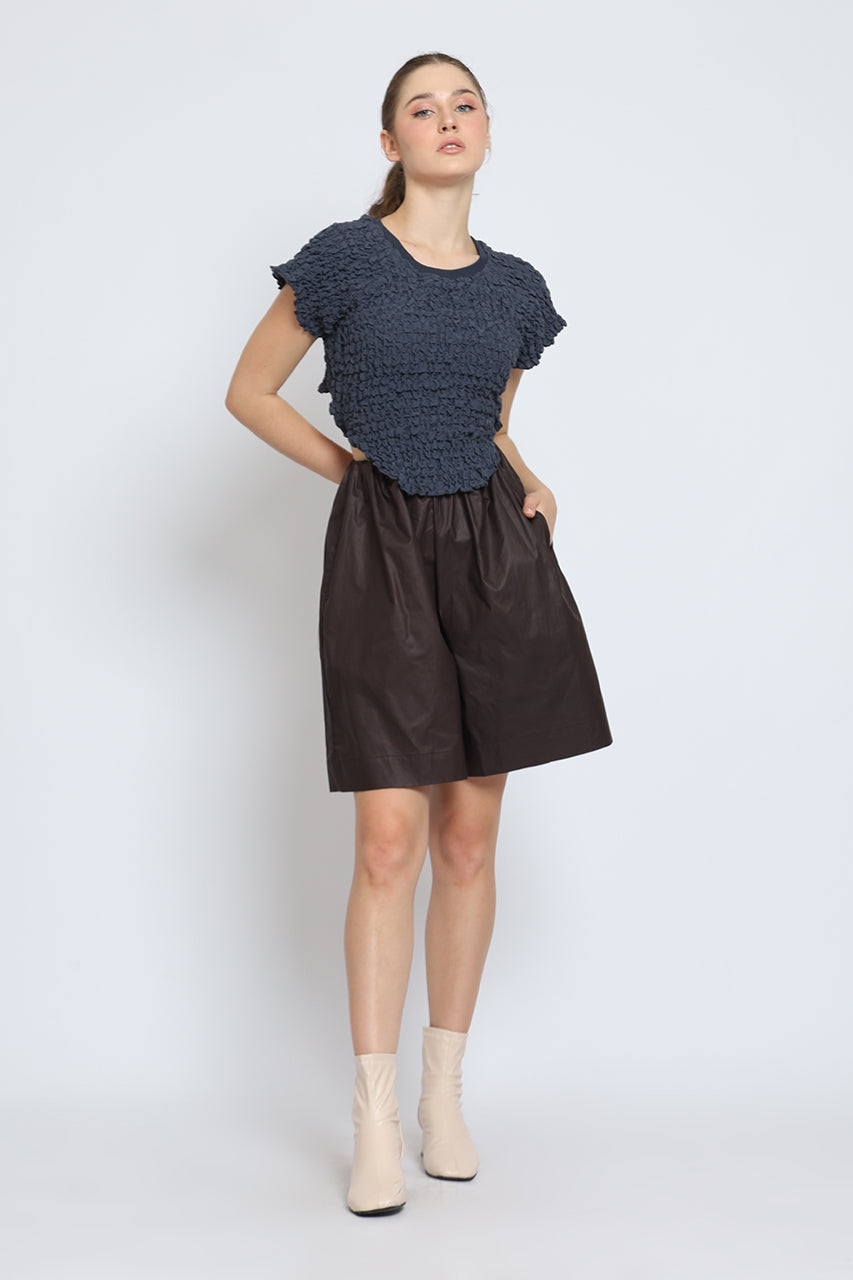 Bloom et Cotton Bubble Pleats Top and Elastic Cullotes