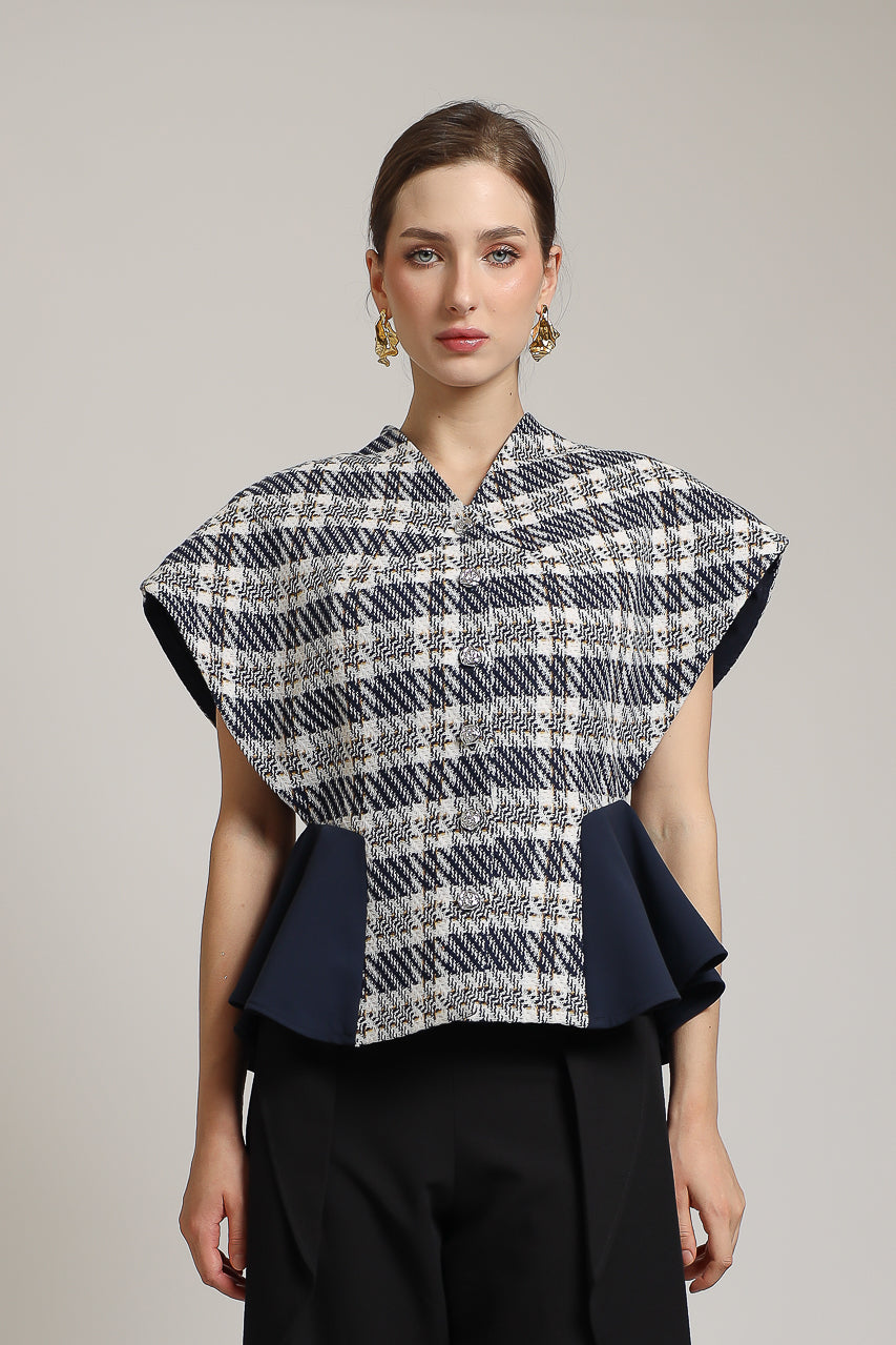 Bloom et Champs Tassel Tweed Navy