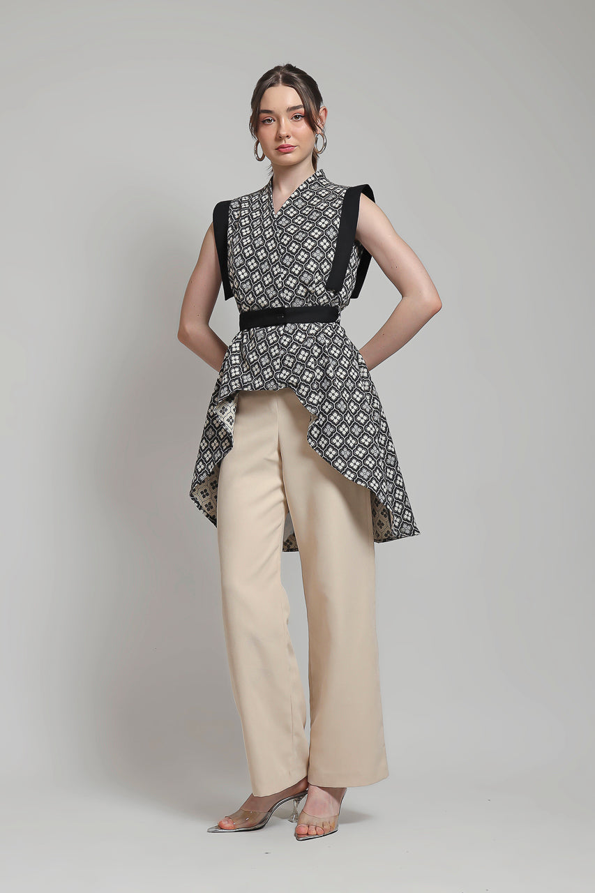 Bloom et Champs Top Buntut Bunga/ DT Pants Creme
