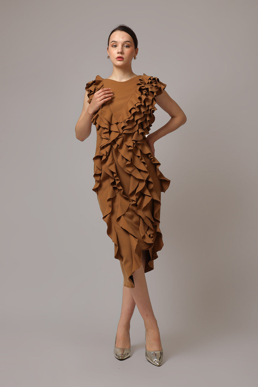 Bloom et Champs Dress Rumbai Caramel