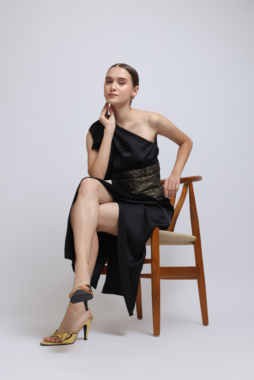 Bloom et Champs Dew Obi Dress Black