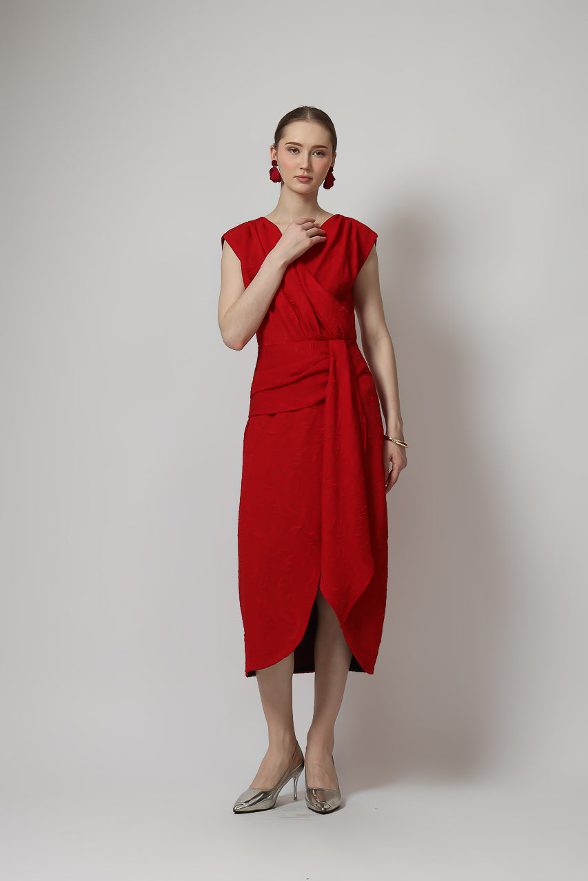 Bloom et Champs Dress Sylvie Emboseed Merah