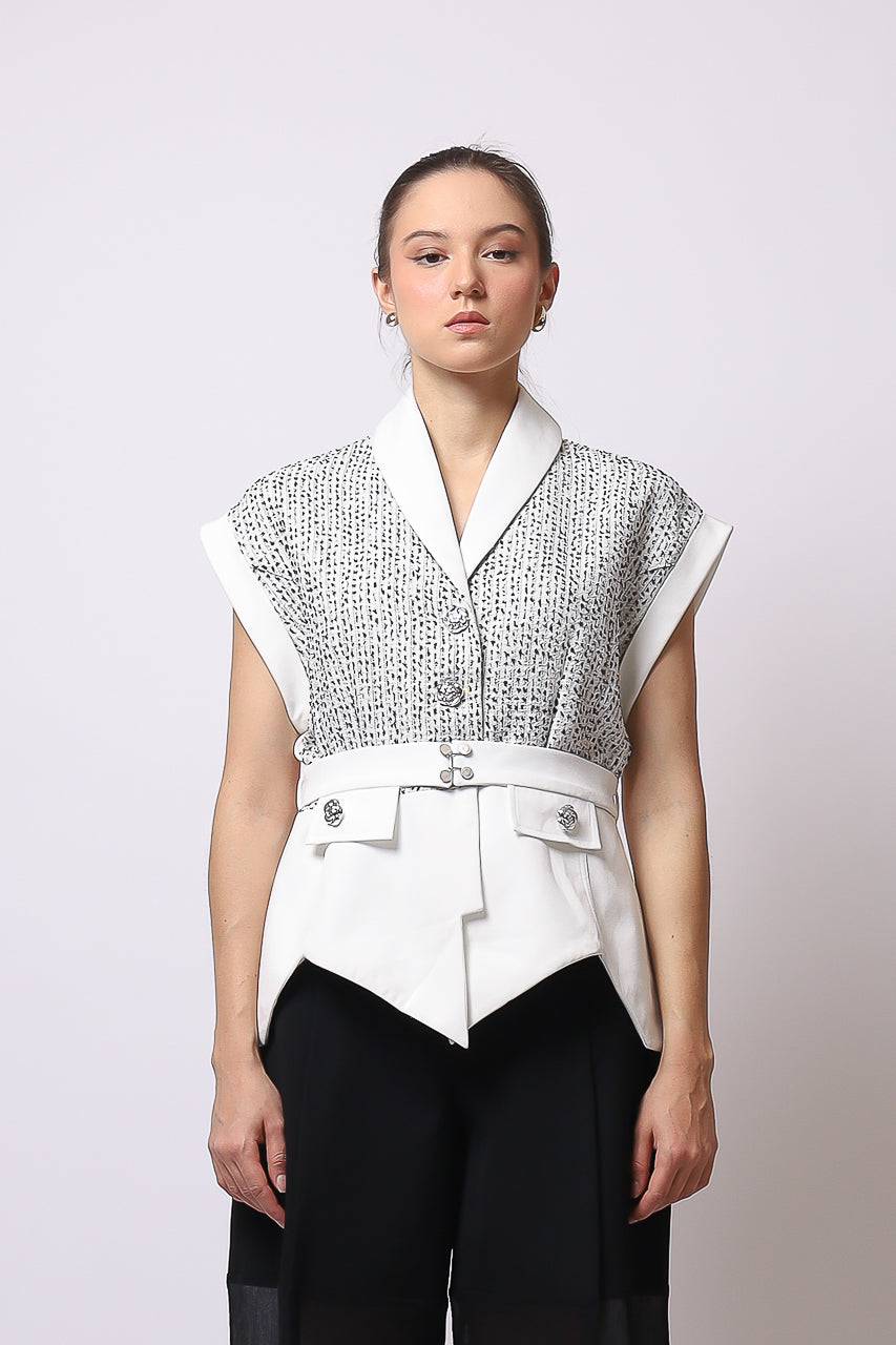 Bloom et Champs Top Kimono Etnik Tweed