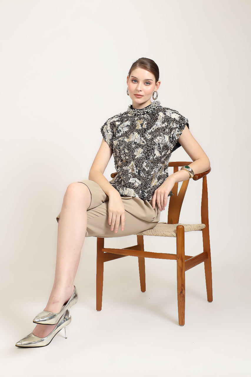 Bloom et Champs Full Embellished Blouse