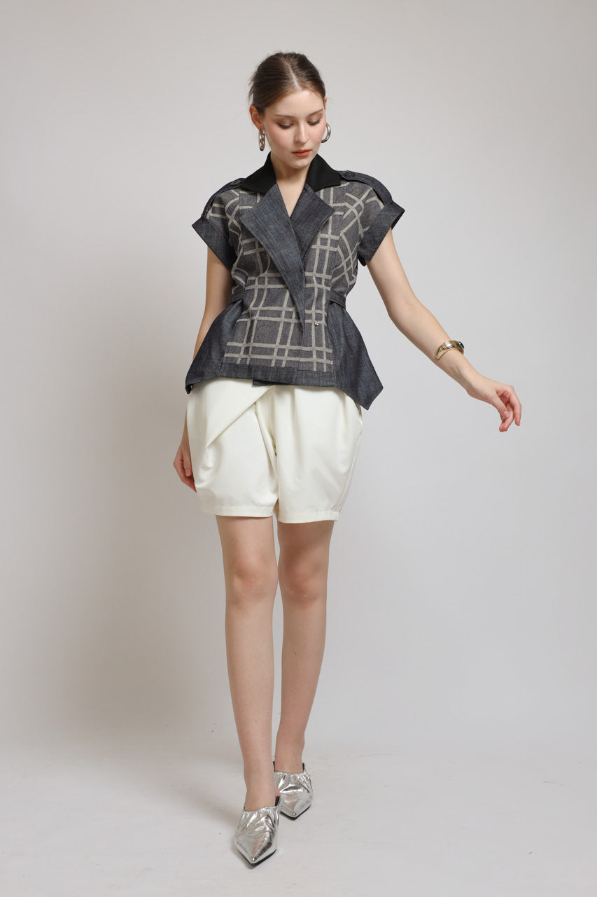 Bloom et Champs AK Denim Tartan Blouse