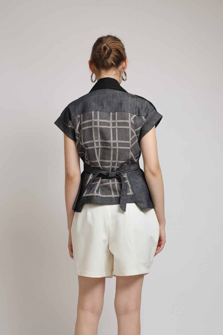 Bloom et Champs AK Denim Tartan Blouse