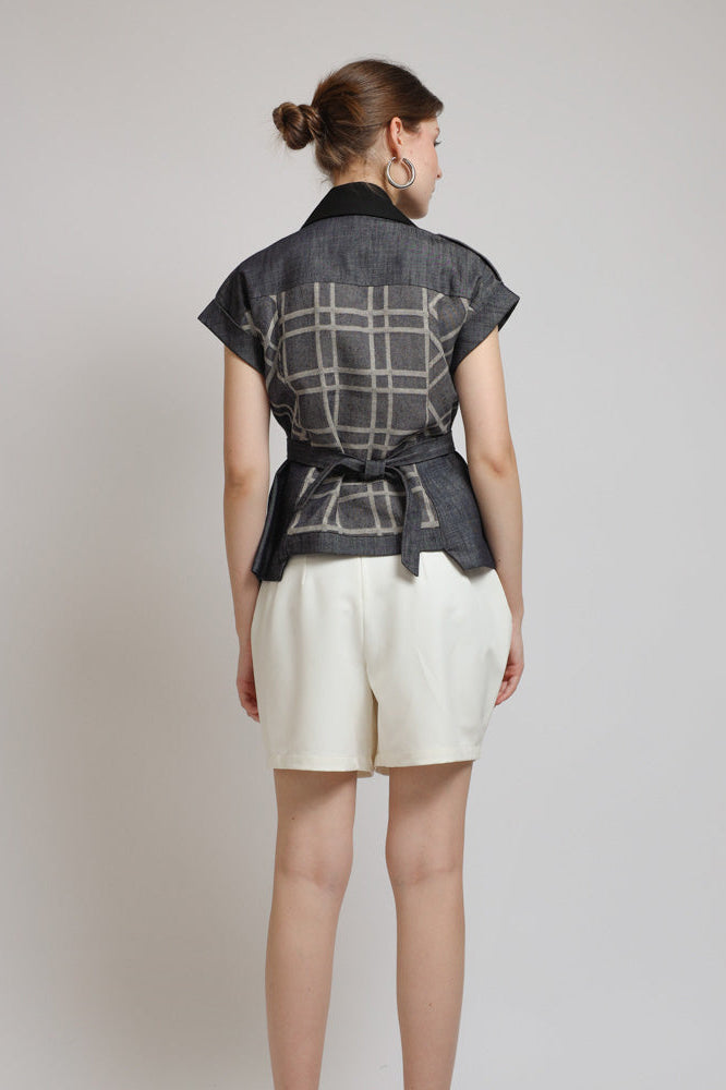 Bloom et Champs AK Denim Tartan Blouse