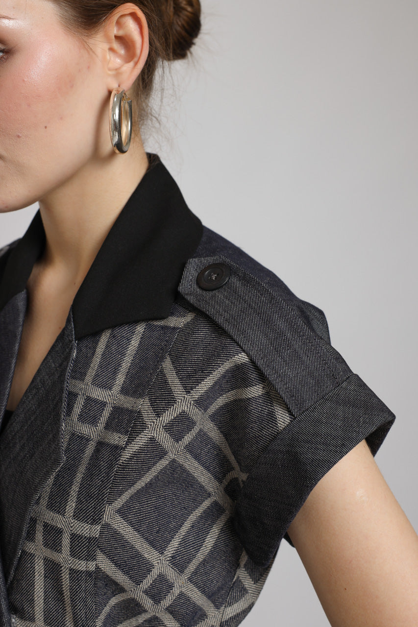 Bloom et Champs AK Denim Tartan Blouse