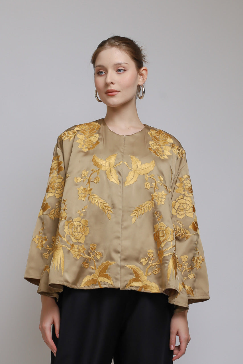 Bloom et Champs Blouse Bordir Turmeric