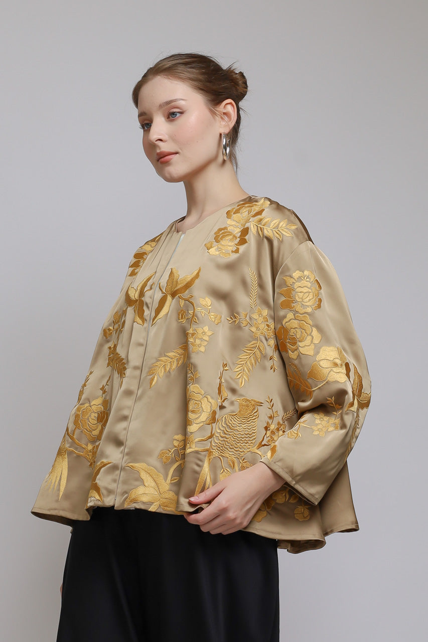 Bloom et Champs Blouse Bordir Turmeric
