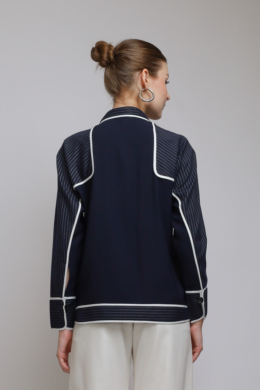 Bloom et Champs Kemeja Salur Navy
