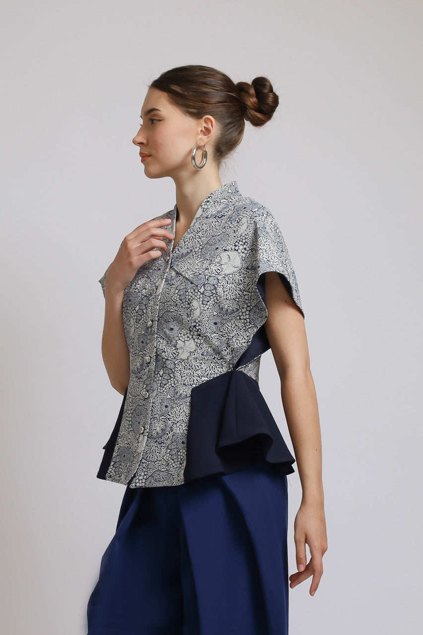 Bloom et Champs Coral Tassel Blouse