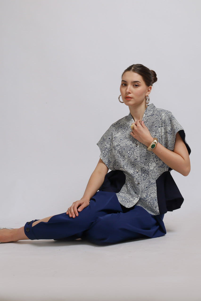 Bloom et Champs Coral Tassel Blouse
