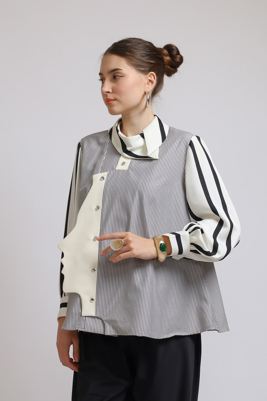 Bloom et Champs Long Sleeved FACED Shirt/Bloom Ruffle Hem Pants