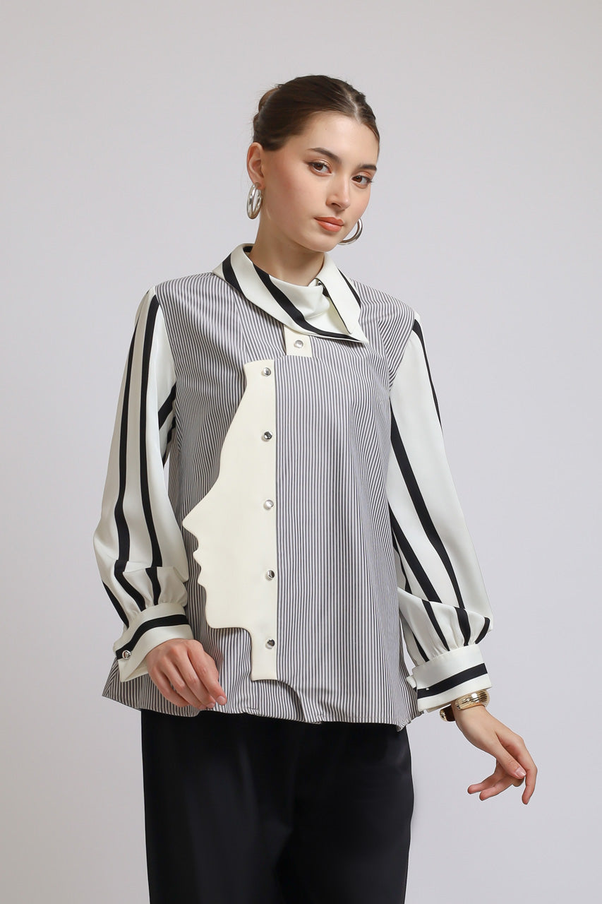 Bloom et Champs Long Sleeved FACED Shirt/Bloom Ruffle Hem Pants