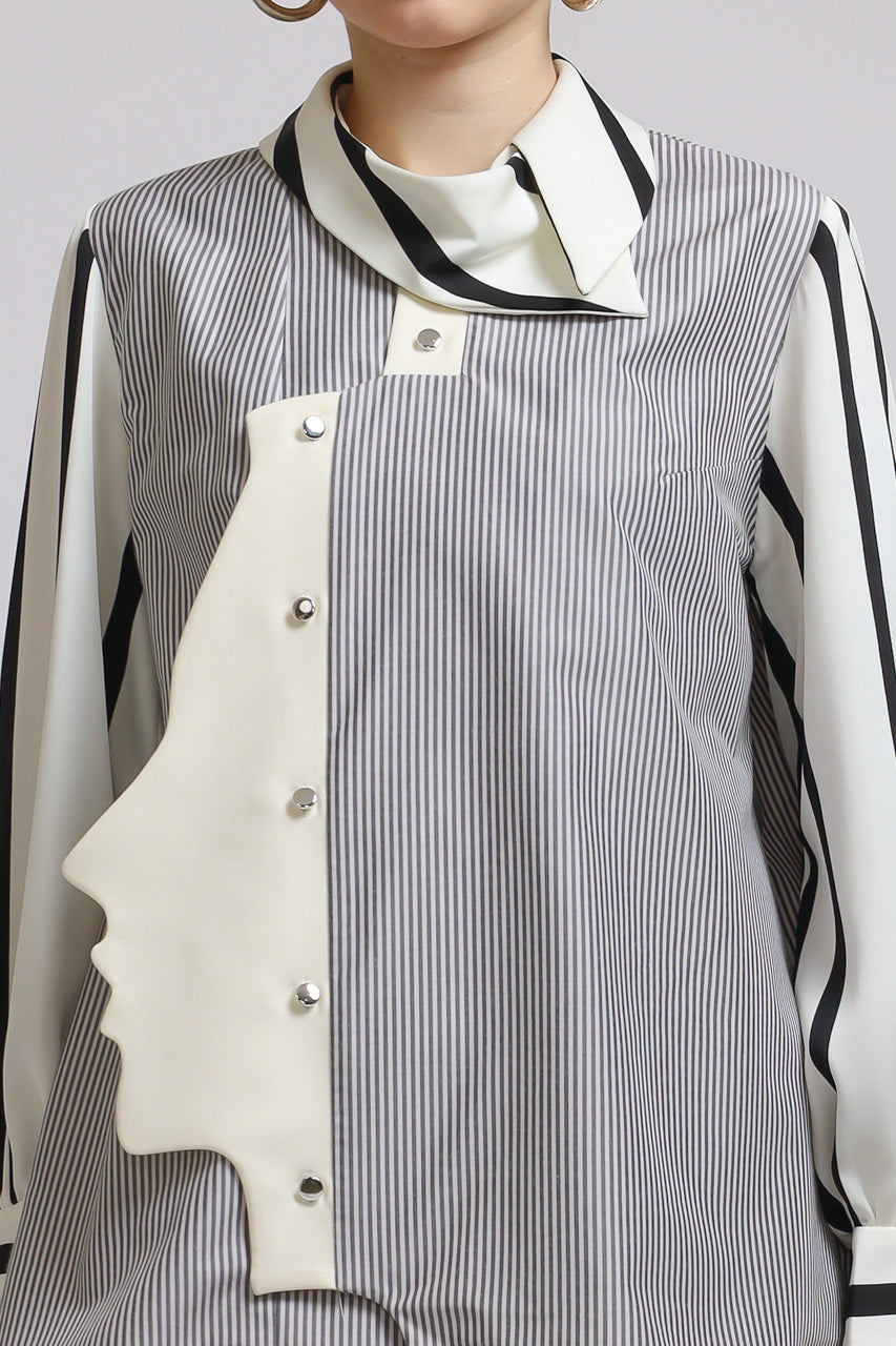 Bloom et Champs Long Sleeved FACED Shirt/Bloom Ruffle Hem Pants