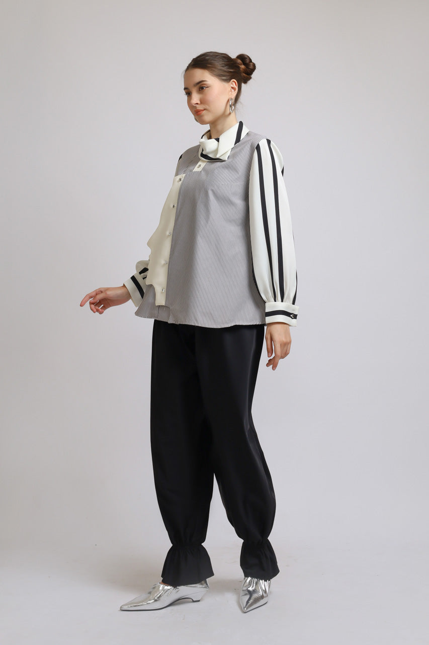 Bloom et Champs Long Sleeved FACED Shirt/Bloom Ruffle Hem Pants