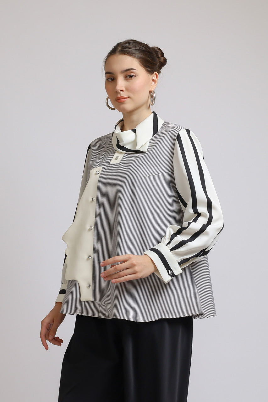 Bloom et Champs Long Sleeved FACED Shirt/Bloom Ruffle Hem Pants