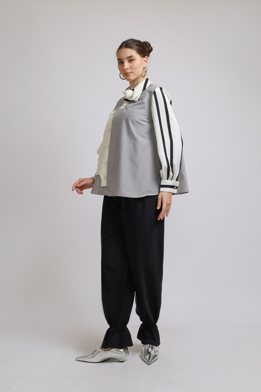 Bloom et Champs Long Sleeved FACED Shirt/Bloom Ruffle Hem Pants