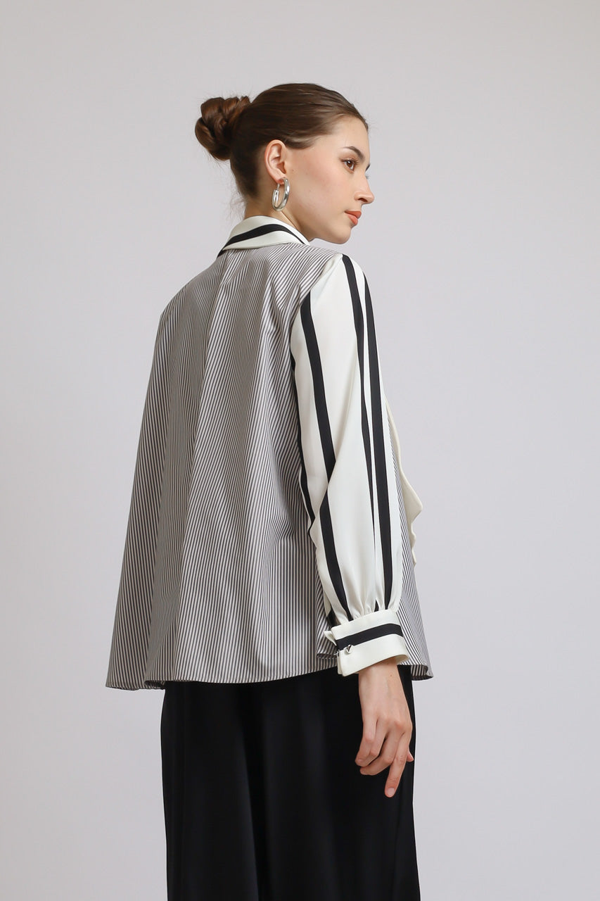Bloom et Champs Long Sleeved FACED Shirt/Bloom Ruffle Hem Pants