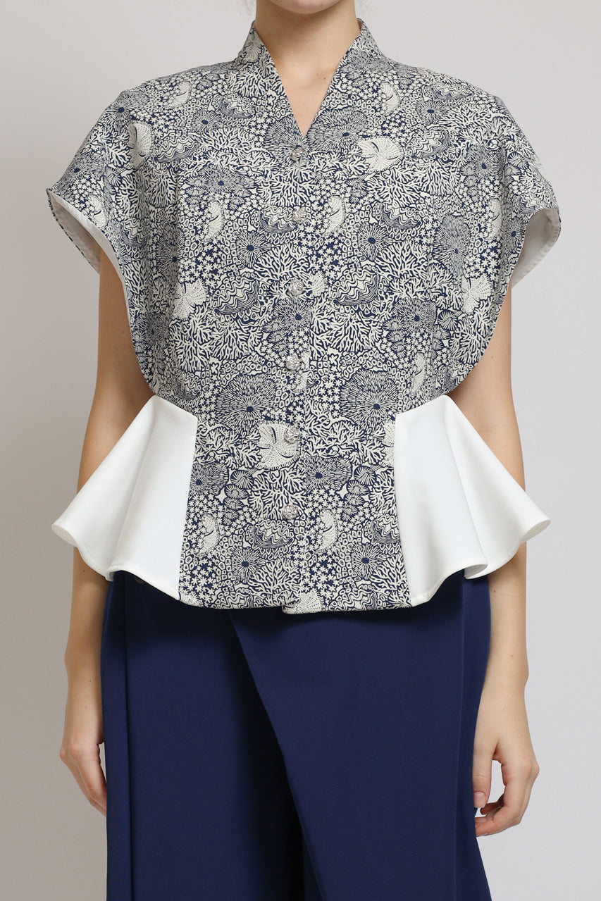 Bloom et Champs Coral Tassel Blouse
