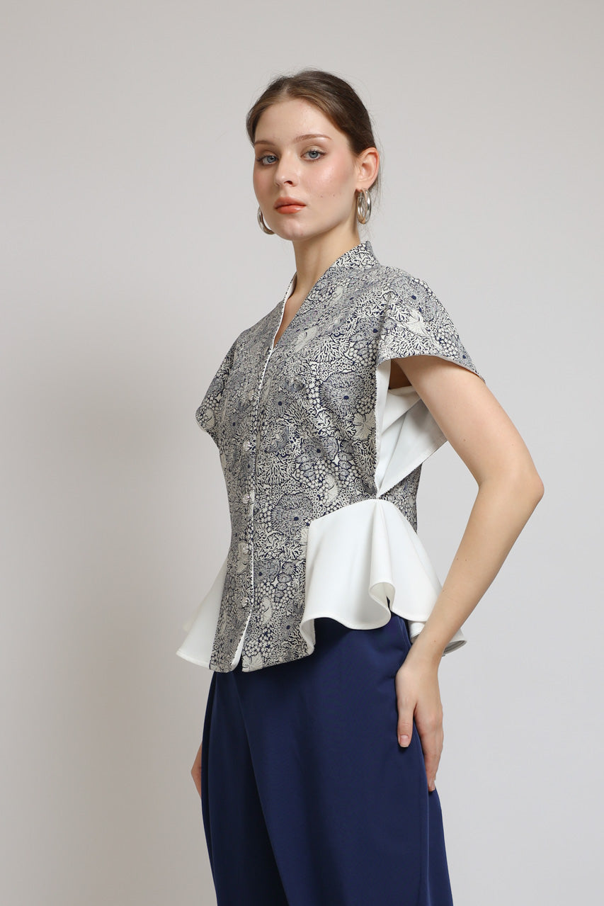 Bloom et Champs Coral Tassel Blouse