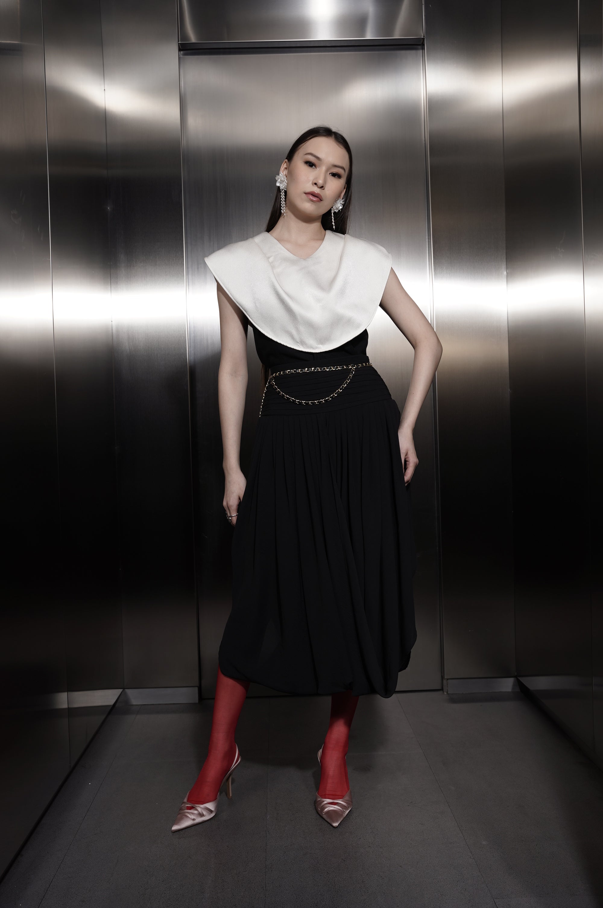 Bloom et Champs V Selena Blouse/Chiffon Skirt