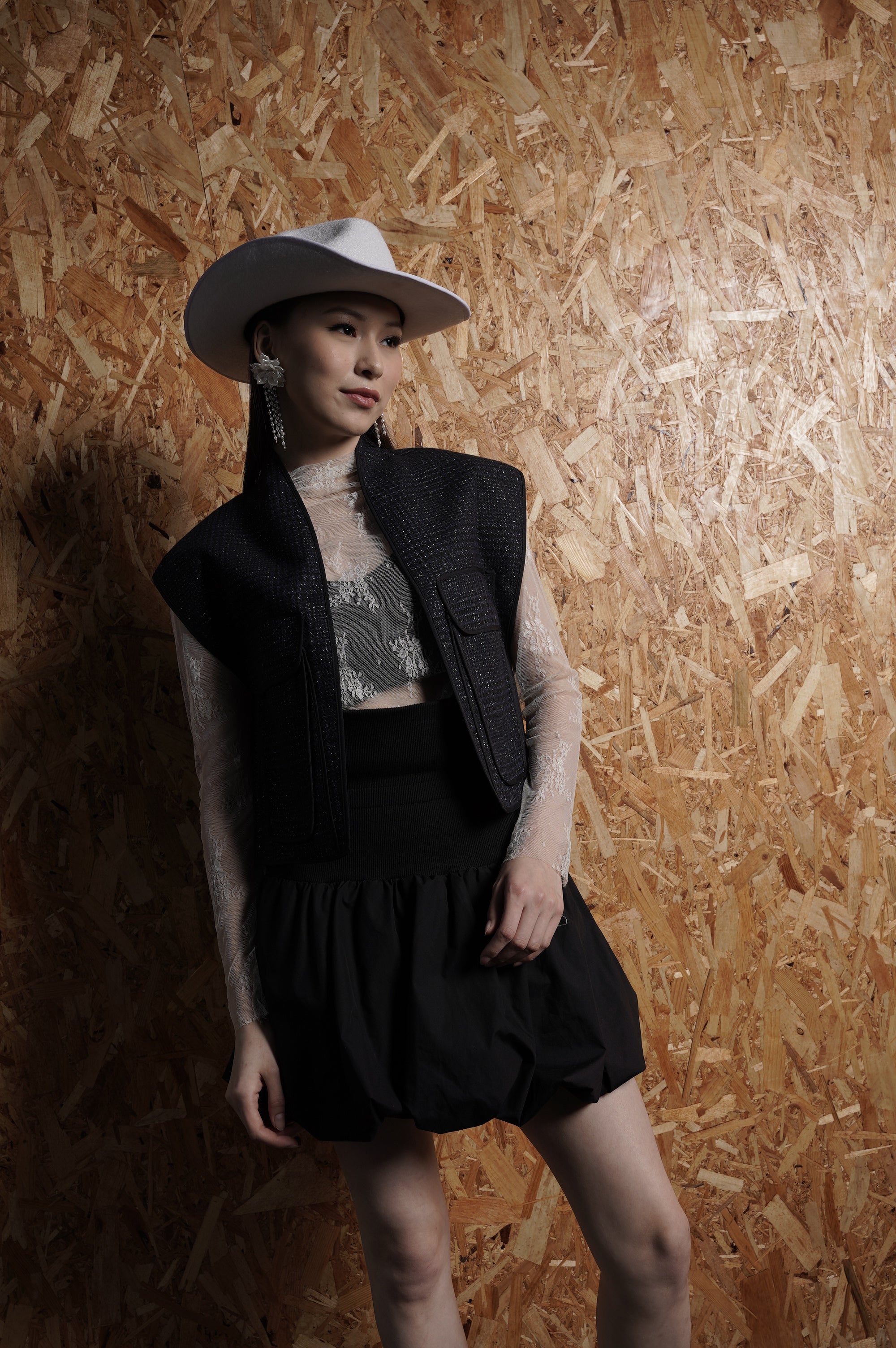 Bloom et Champs Outer Kaku Kantong Navy Silver