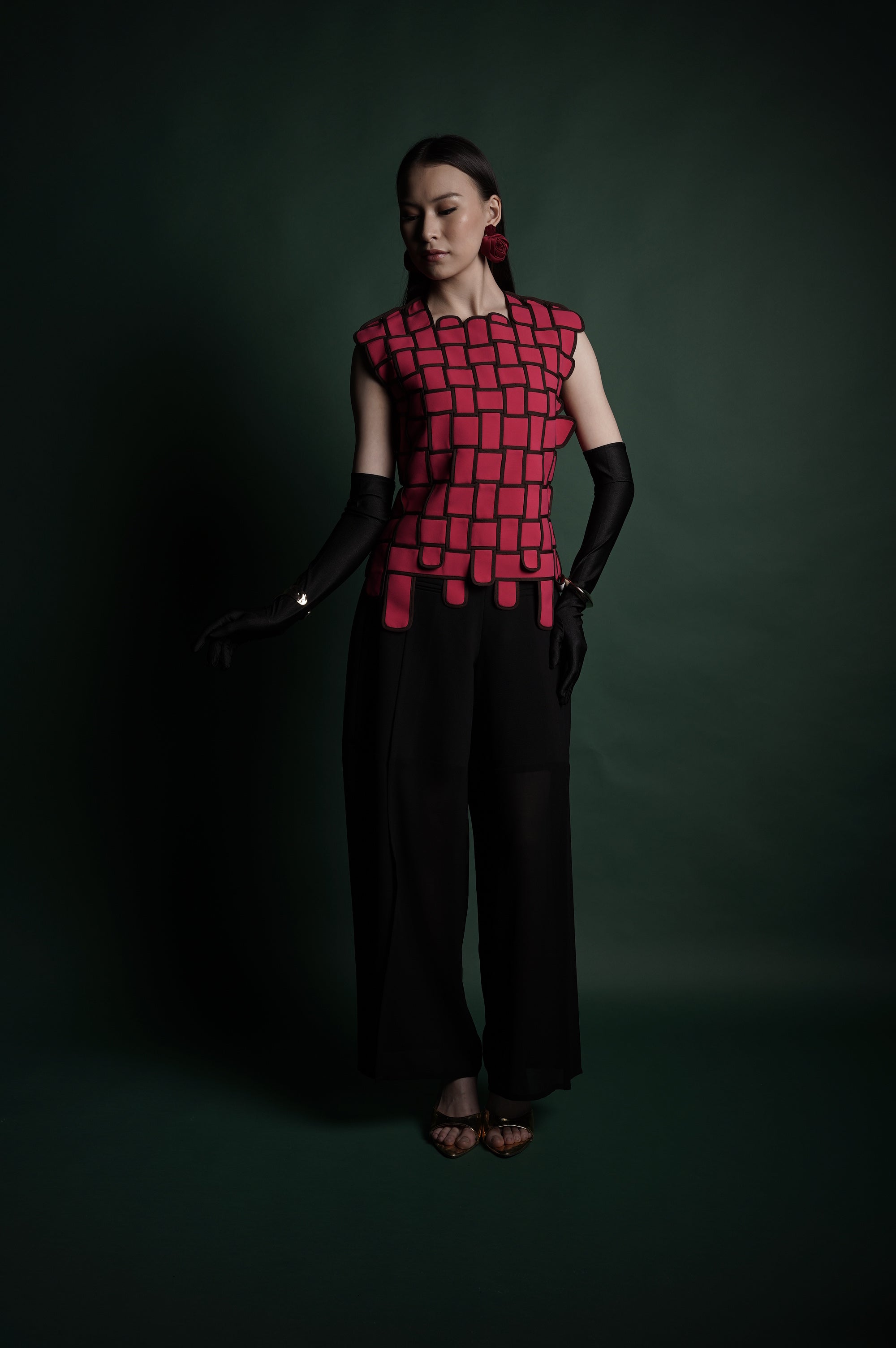 Bloom et Champs Anyam Fuschia Top/Alena Chiffon Pants