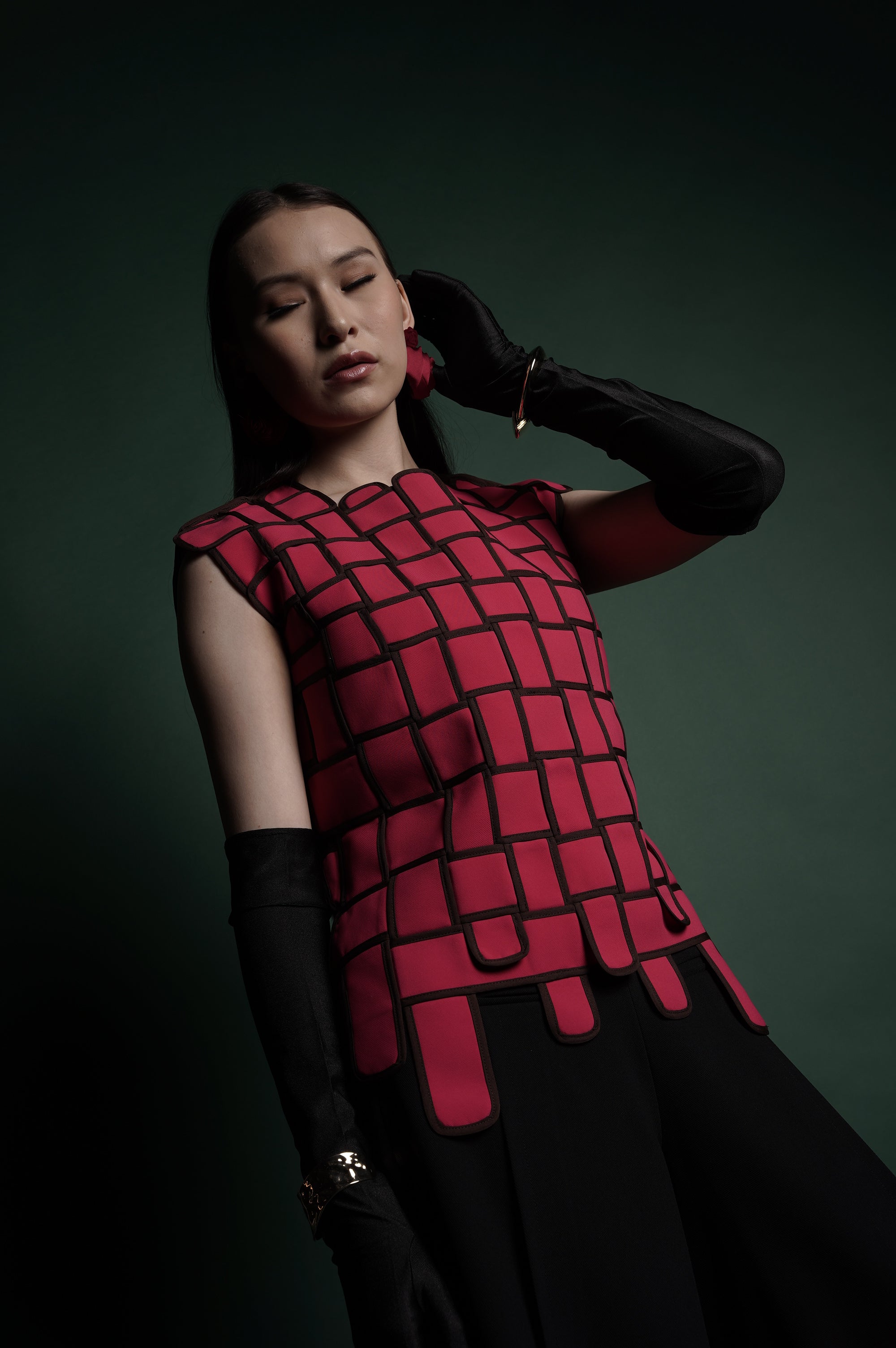 Bloom et Champs Anyam Fuschia Top/Alena Chiffon Pants