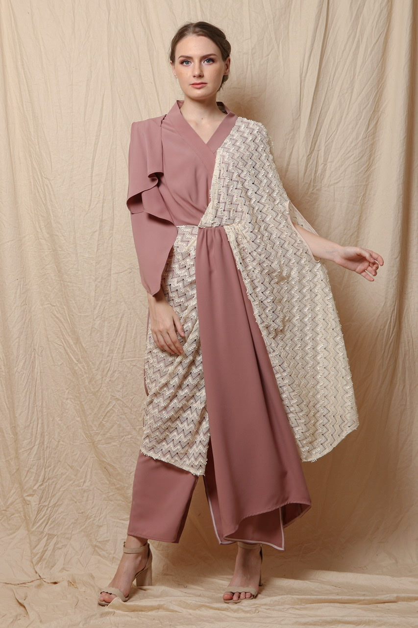 Dress Kaftan Dusty Pink