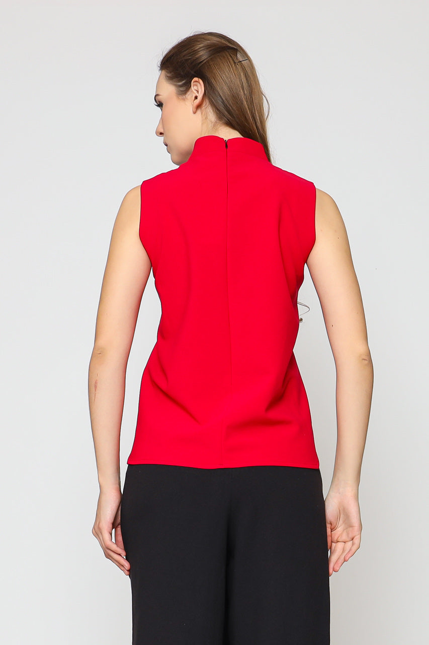 Bloom et Champs Top Bunga Tempel Merah