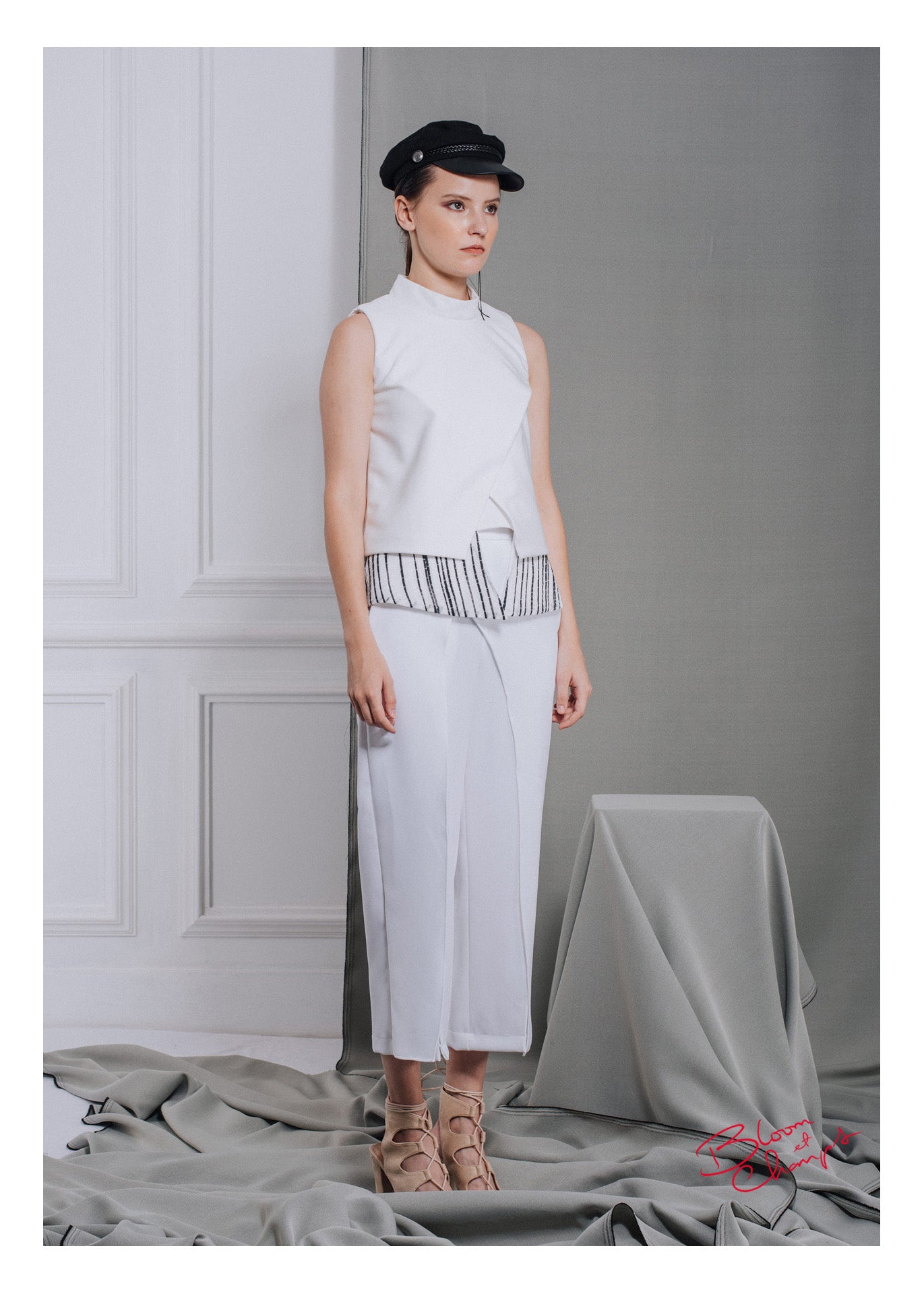 Top Organza Garis