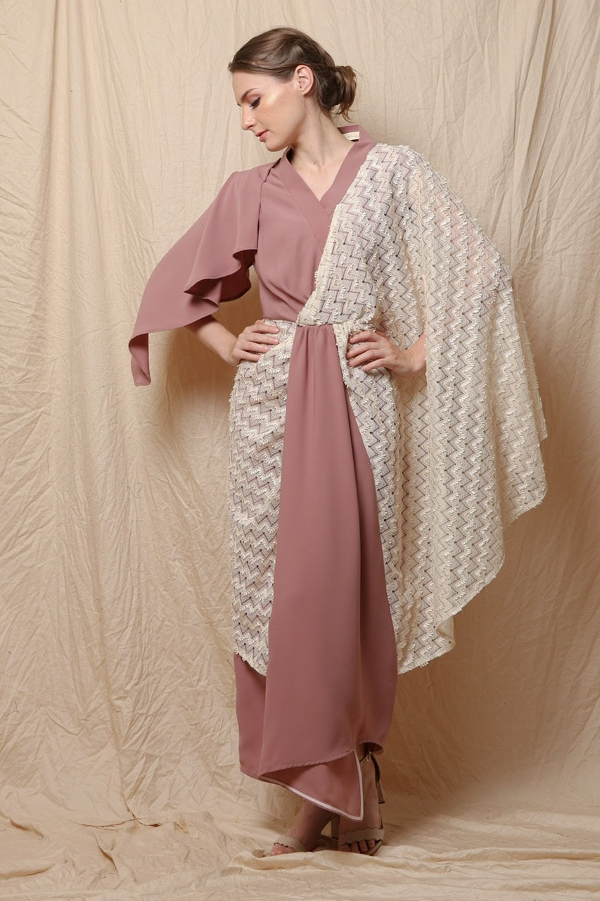 Dress Kaftan Dusty Pink