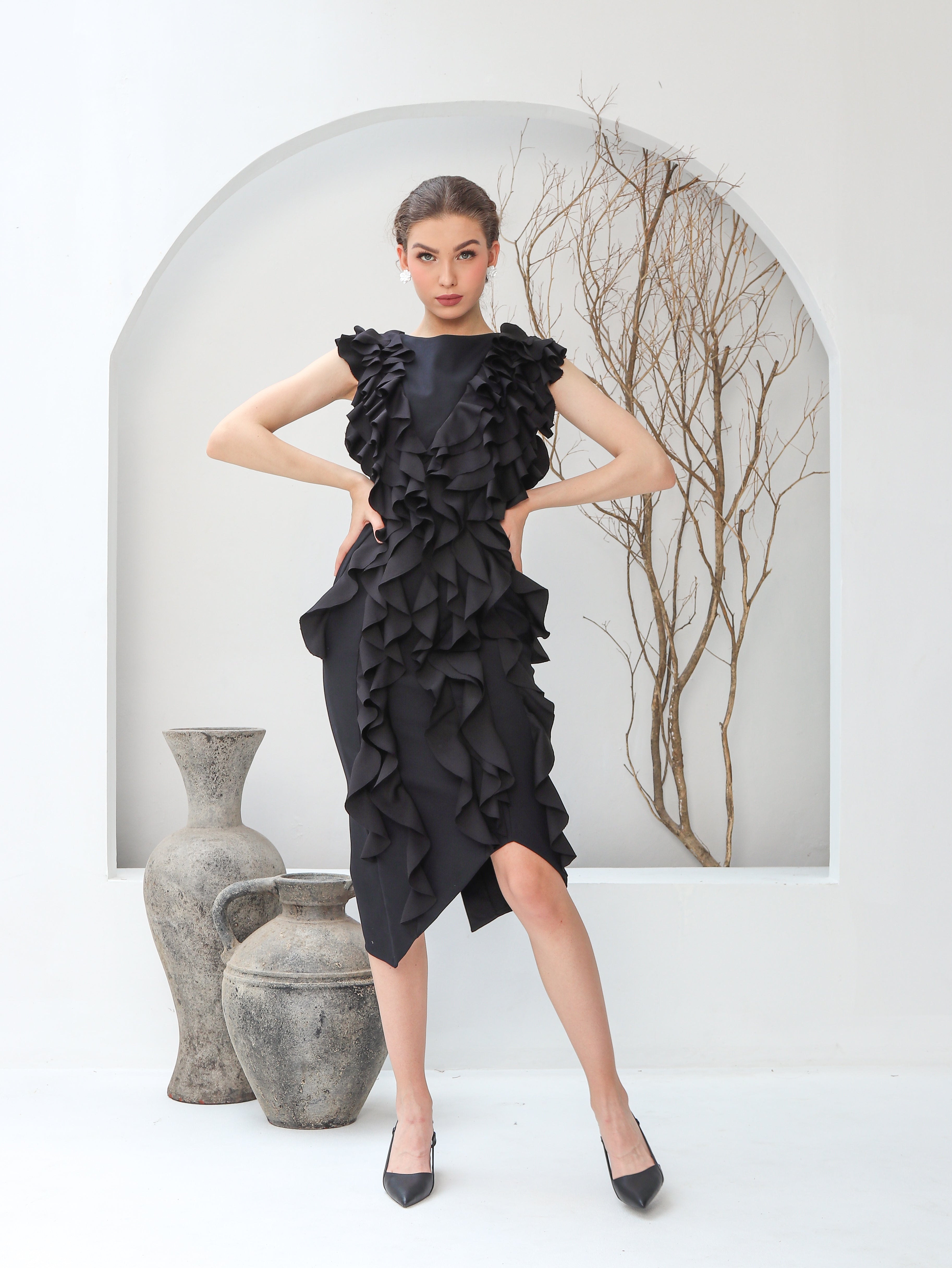 DRESS RUMBAI HITAM